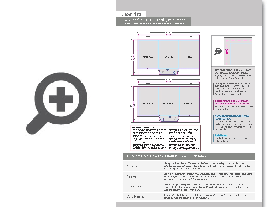 Product Bild mappe_f__r_din_a5__3-teilig_mit_lasche__4_4_farbig_(au__en-_und_innenseite_bedruckt)__mit_blindpr__gung